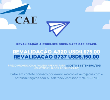 CAE - revalidação A320 / B737